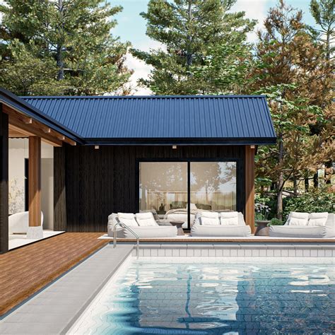 Pool House Floor Plan Downloadable 3-bedroom Plans for Modern and ...