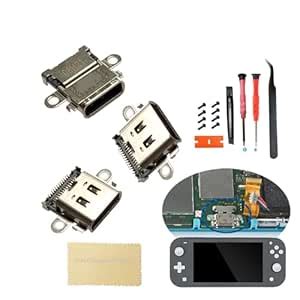 MFLDSFLHM (2pcs Pack) for Switch Lite DC Power Charging Port Connector ...