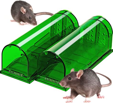 Buy Mouse Traps 2 Pack, Humane Mouse Traps, Catch Release No Kill, Easy ...