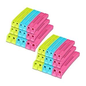 DeoDap Clips for Packet Sealing 36 Pc – Multipurpose Plastic Airtight ...