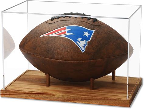 Amazon.com: Mini Football Helmet & Ball Display Case Stand Box Sports ...