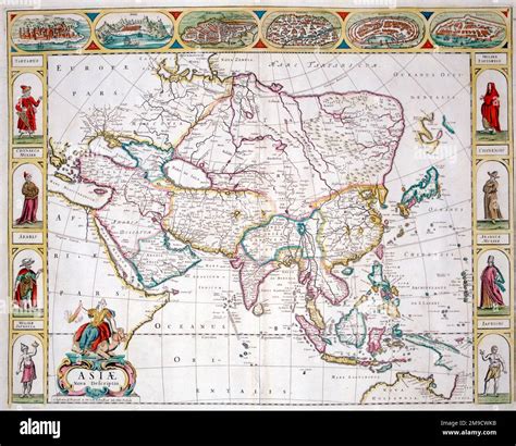 18th century Map of Asia Stock Photo - Alamy