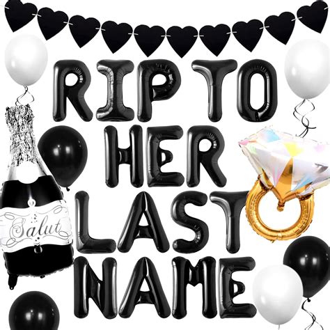 Amazon.com: LaVenty Rip To Her Last Name Decoration Rip Single Life ...
