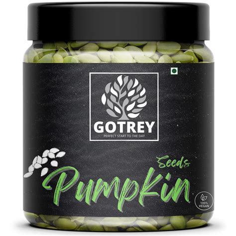 GOTREY Premium Raw Pumpkin Seeds for Eating | Plant Based Kaddu Ke Beej ...
