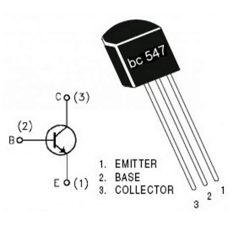 Buy BC547 NPN Transistor 45V 100mA TO-92 Package
