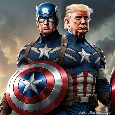Trump as Captain America | Stable Diffusion Online