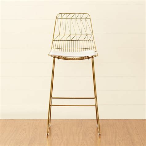 Buy Jin Bar Stool - Gold from Home Centre at just INR 13995.0