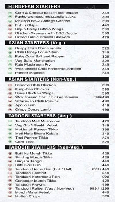 Menu at Beyond Flavours, Hyderabad, 1st Floor