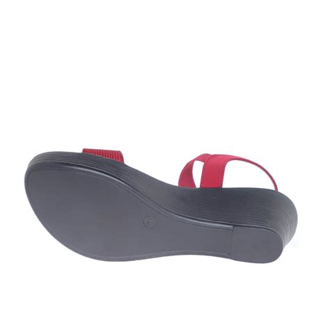 Sanlee Brand Womens Casual Block Heel Sandal LSP4077 (Maroon) :: RAJASHOES