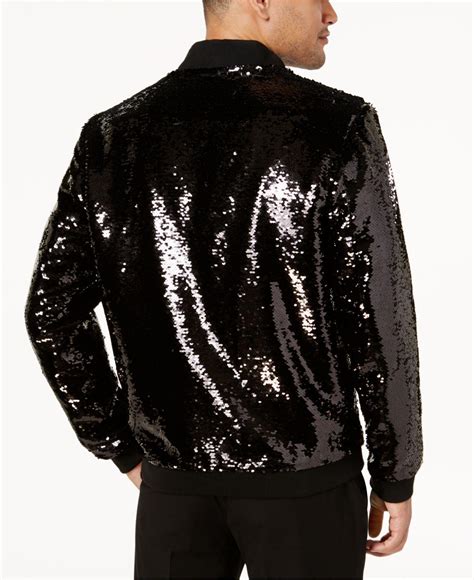 INC International Concepts Synthetic Sequin Bomber Jacket, Created For ...
