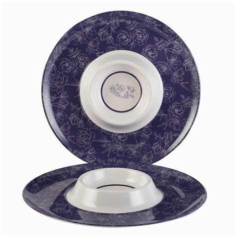 VOIDROP Printed Chip & Dip Serving Platter for Snacks, Serving Plate ...