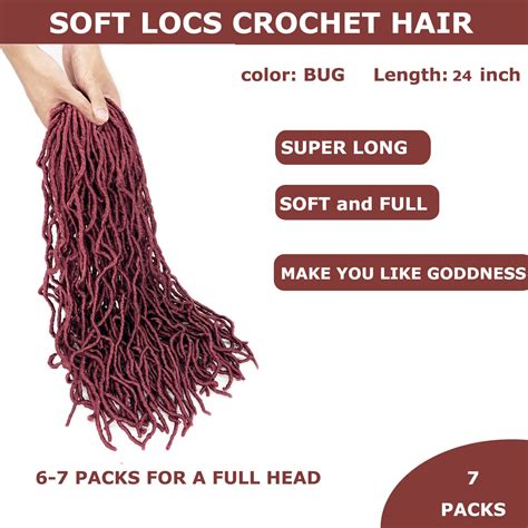 Toniola 7 Packs Soft Locs 24 Inch Faux Locs Crochet Hair for India | Ubuy