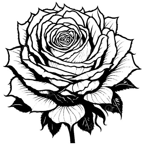 Rose Line Art Illustration Elegant Outline Stroke Design For Floral Enthusiasts Vector, Rose ...