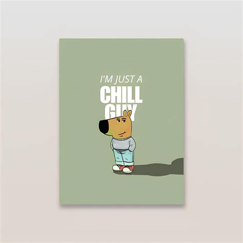 Chill Guy Metal Poster – Inkyprinty.in