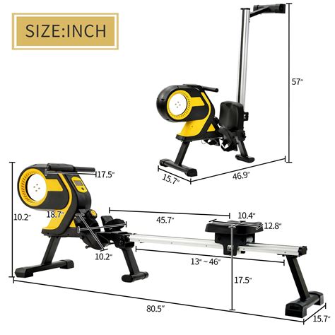 Buy Mqlnutr Magnetic Rowing Machine With Lcd Monitor, 46 Slide Rail ...