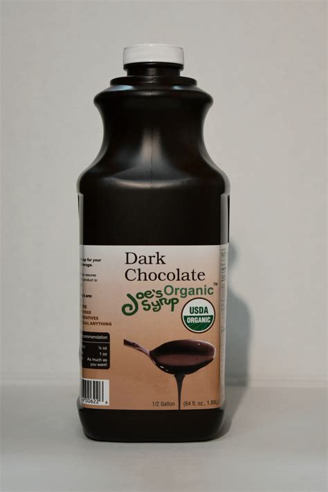 Half Gallon USDA Organic DARK CHOCOLATE Sauce - Joe's Syrup