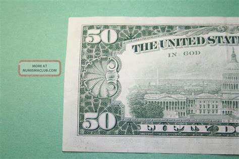 1981 Fifty Dollar Bill Old Small Head Design 50 Note From Frb York, Ny