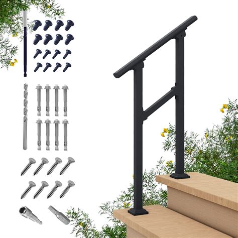 Buy CHR Fence & Rail Hand Rails for Outdoor Steps, 2 Step Handrail ...
