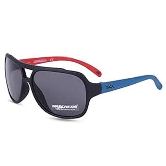 Buy Skechers UV Protected Black Geometric Full rim Rectangular ...