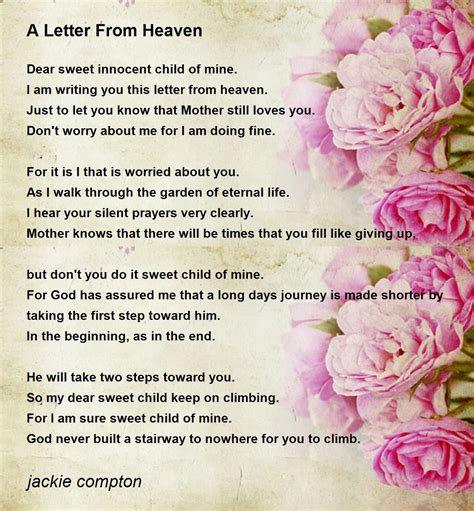 Poem Letter From Heaven