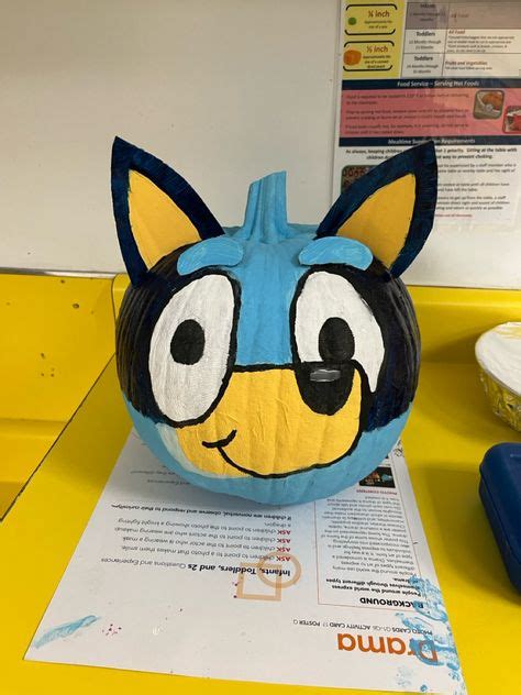Bluey Pumpkin Painting