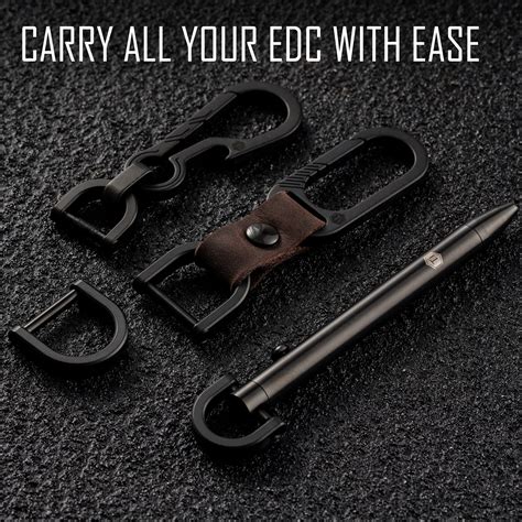 Buy KeyUnity KA17 Titanium D Ring Key Shackle, U Shape Key Ring ...