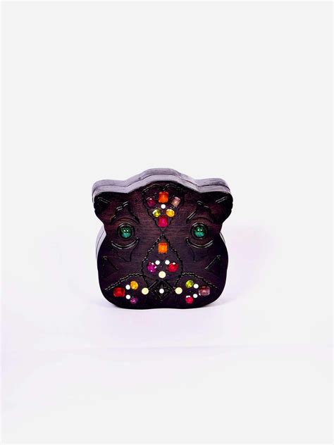 Maayah: Rachana Reddy's Bejeweled Panther Wooden Clutch Bag