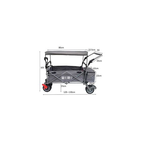 Buy Folding Garden Trolley Cart Heavy Duty Wagon with Canopy Multi ...