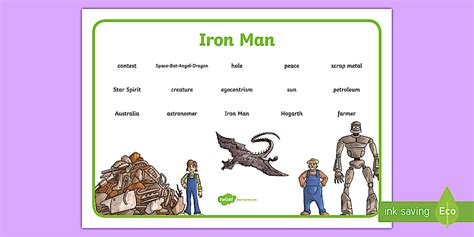 The Iron Man Word Mat