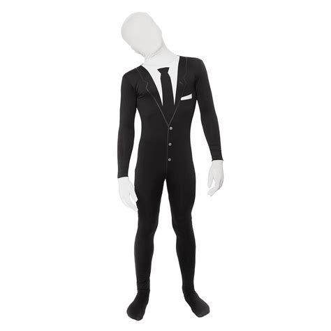 Buy Slender Man Kids Morphsuit Costume - size Medium 3'11-4'5 (119cm ...