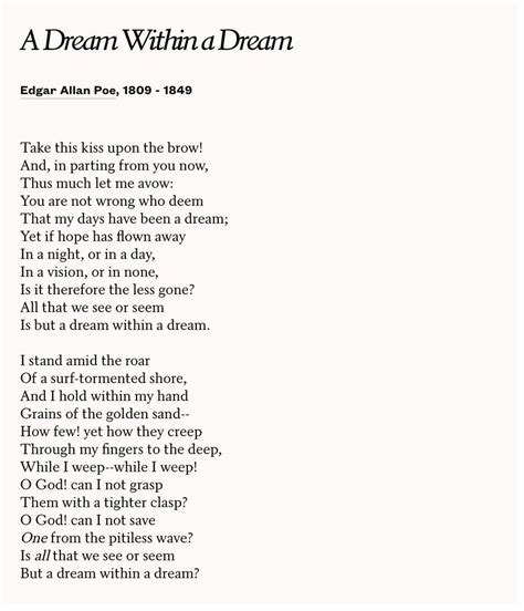 [poem] a dream within a dream by edgar allan poe. : r/Poetry