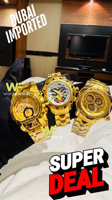 Gold Watch Combo-Pack of 3 Watches – Watch Farm