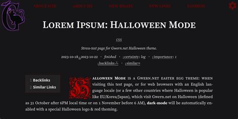 Lorem Ipsum: Halloween Mode · Gwern.net