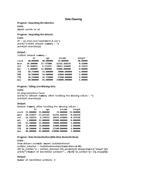 Data Cleaning - Data Cleaning Program : Importing the Libraries. Code ...
