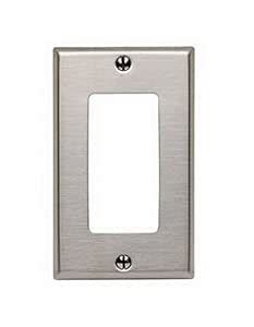 Leviton 84401-40 1-Gang Decora/GFCI Wallplate, Stainless Steel (6 Pack ...