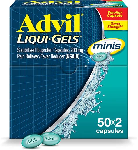 Amazon.com: Advil Liqui-Gels minis Pain Reliever and Fever Reducer ...