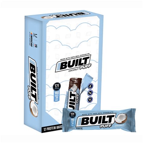 Built Bar Protein Bar, Gluten Free, Collagen, Coconut Marshmallow Puffs ...