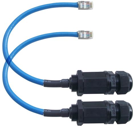 Buy ANMBEST 2PCS Panel Mounting RJ45 Waterproof Connector M22 Cat5/5e/6 ...