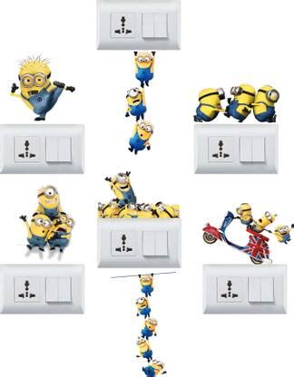 Design Zoo Minions Switchboard Sticker Medium Self Adhesive Sticker ...