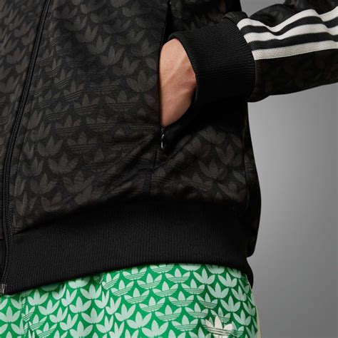 adidas Adicolor 70s Monogram Track Top - Black | Free Shipping with adiClub