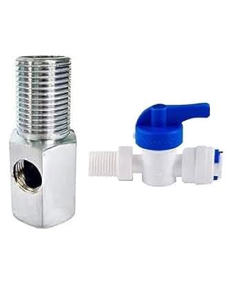 KEMFOTECH Water Purifier Inlet Valve and SS Coupling Steel Inlet Valve ...