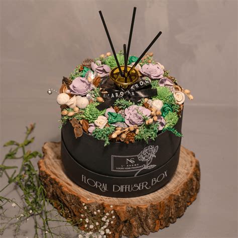 Earthy Green Floral Diffuser Box – Aroma Gifting