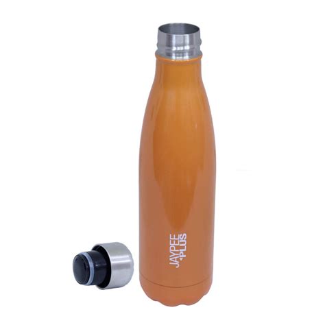 Jaypee Plus Alpha 500 Stainless Steel Water Bottle, 500 ml, Orange