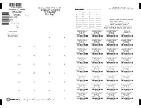 Product Images Potassium Chloride Extended-release Photos - Packaging, Labels & Appearance