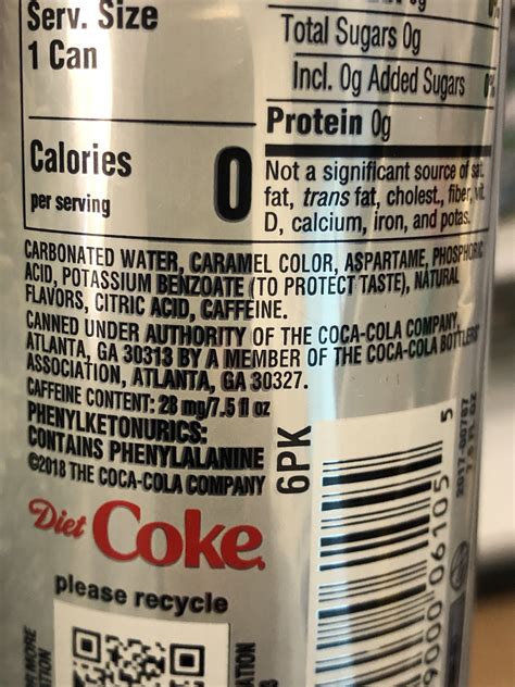 Diet Coke Nutrition Facts