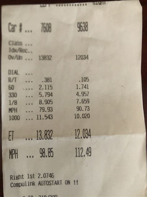 Help understanding time slip | Team Chevelle