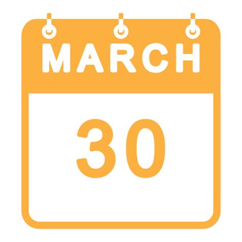March - Free time and date icons