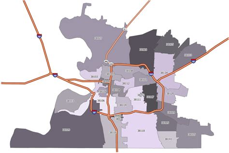 Memphis Tn Suburbs Map