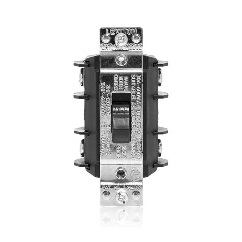 Leviton MS302-DSS 30 Amp, 600 Volt, Double-Pole, Single Phase AC Motor ...