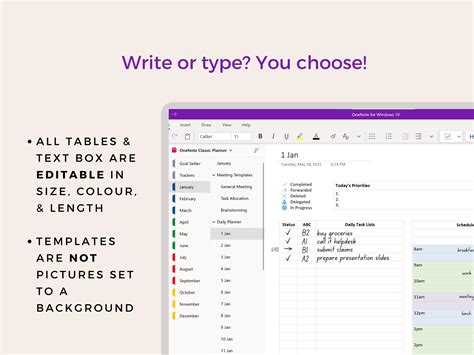 Image result for OneNote Digital Planner Task List